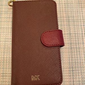 Michael Kors iPhone 8, case with card holder, red